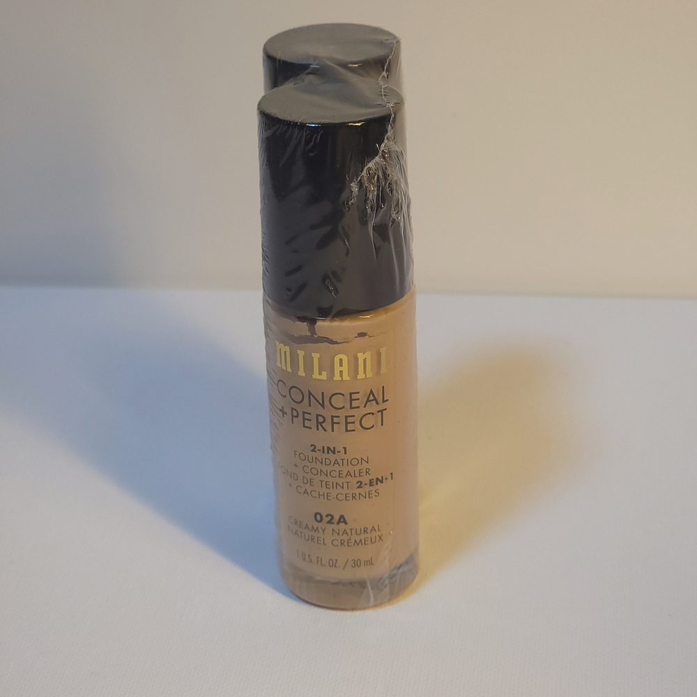 2 pack Milani Conceal + Perfect 2-in-1 Foundation + Concealer 02A Creamy Natural